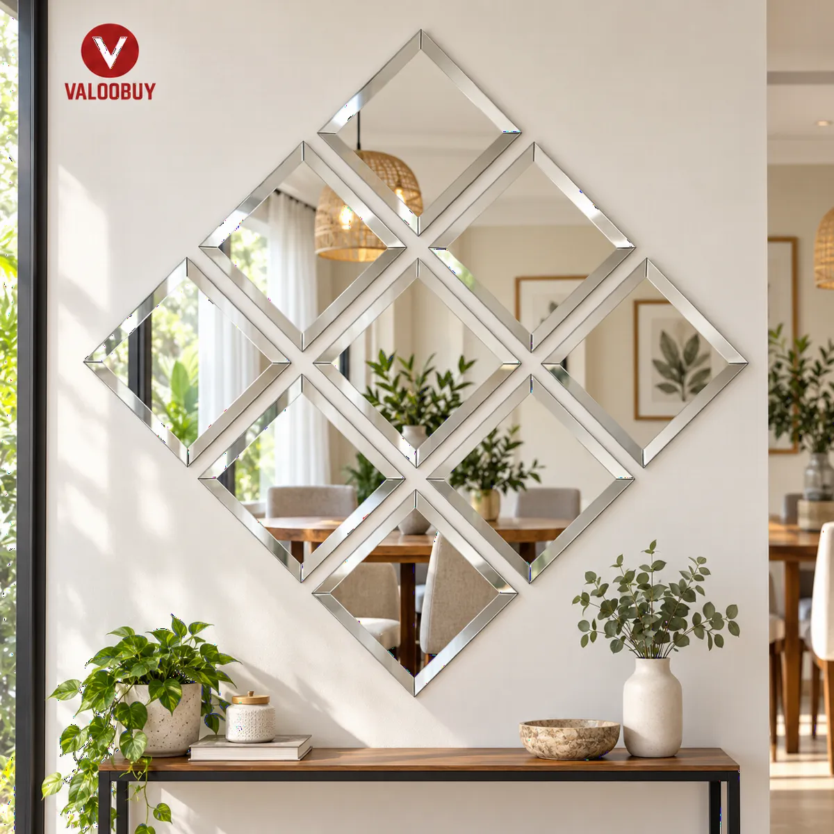 1 ft Cermin Diamond Mirror Bevel