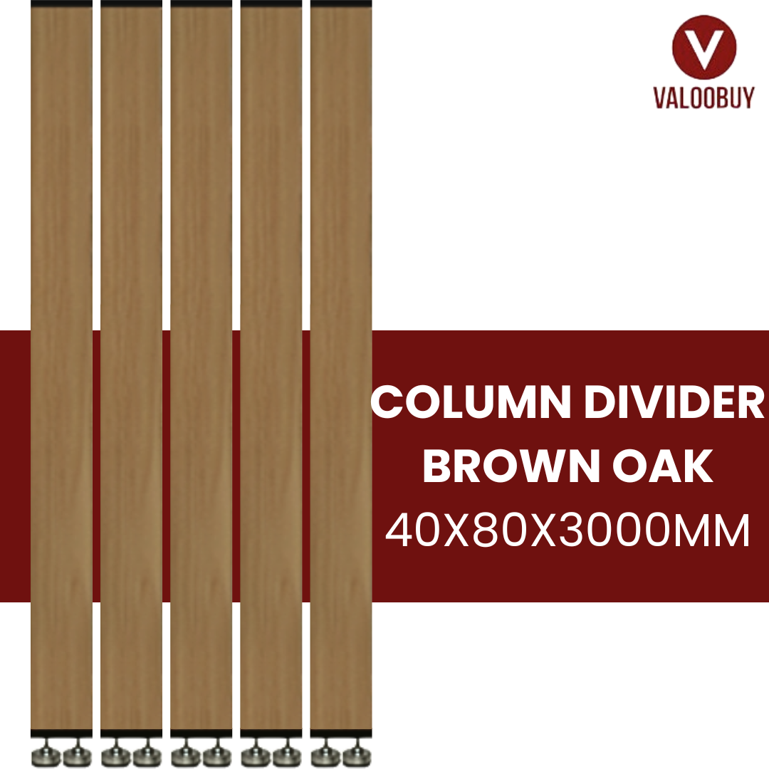 Brown Oak - Column Divider Aluminium
