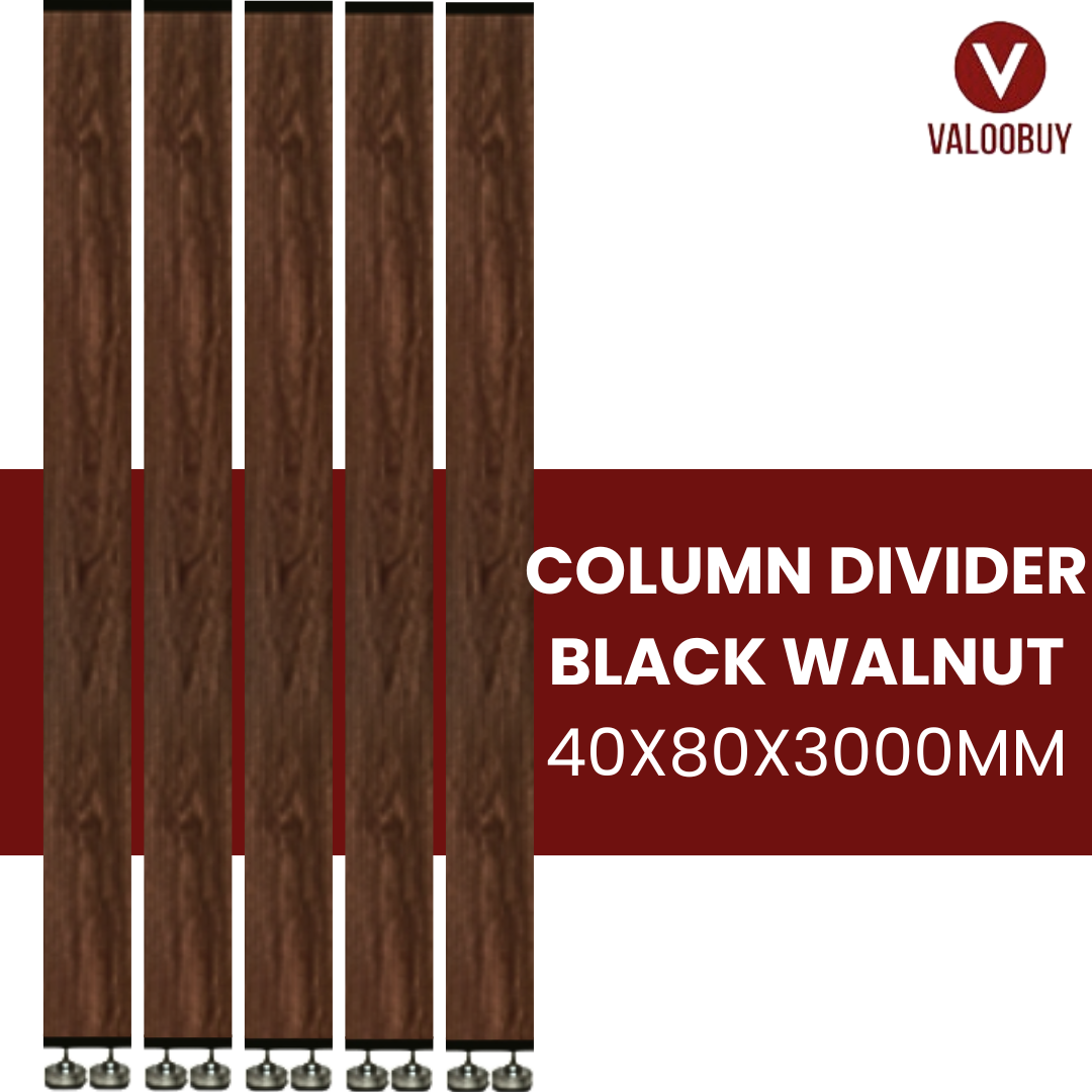 Black Walnut - Column Divider Aluminium