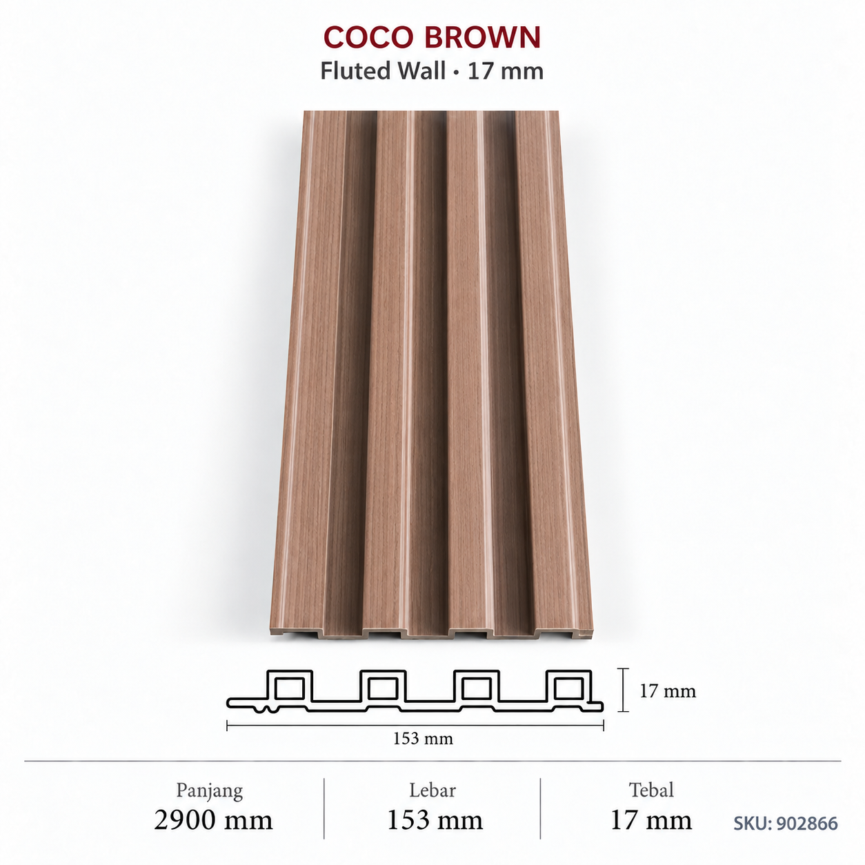 Coco Brown - 17Mm Fluted Wall