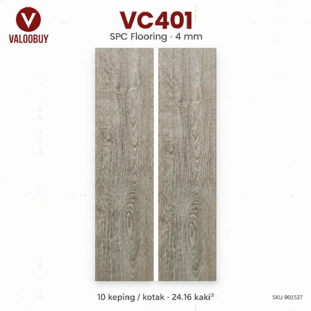 SPC Flooring 4mm Lantai Klik Tanpa Gam