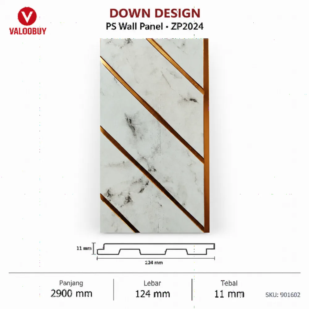 Fluted Wall 11mm Panel Dinding PS Berjalur