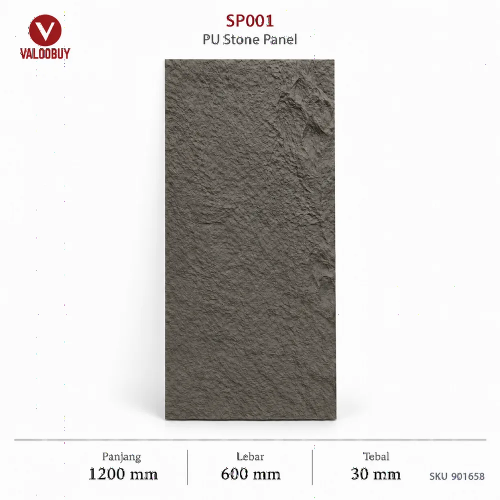 PU Stone Panel Panel Dinding Rupa Batu