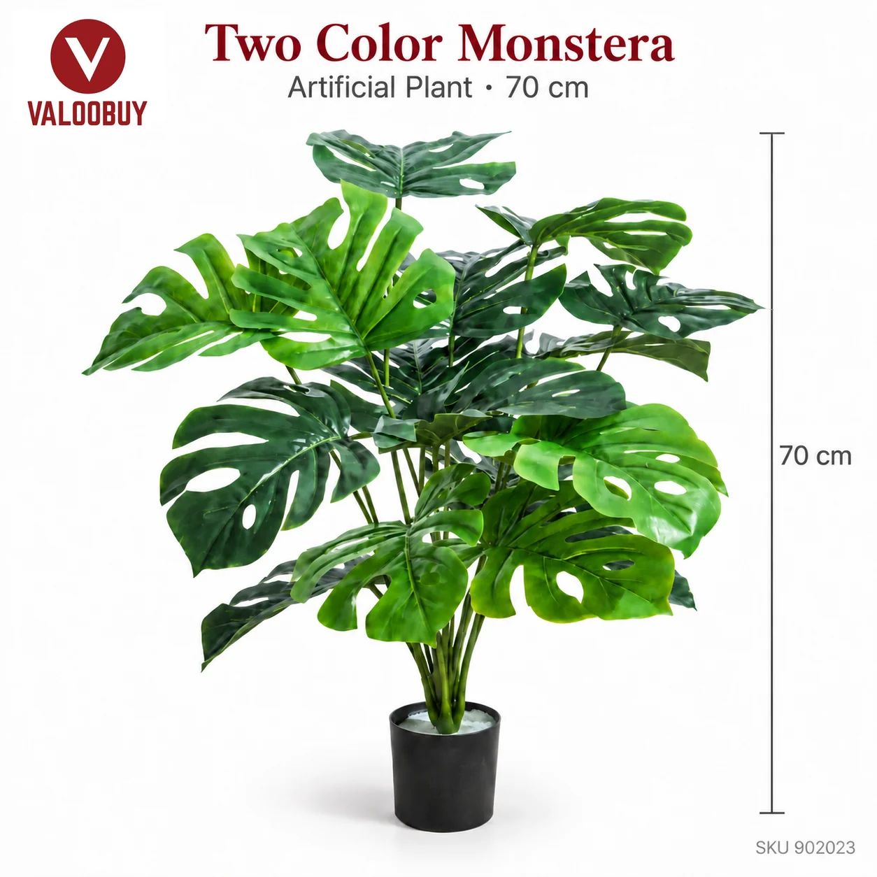 70cm Two color Monstera tree artificial plant