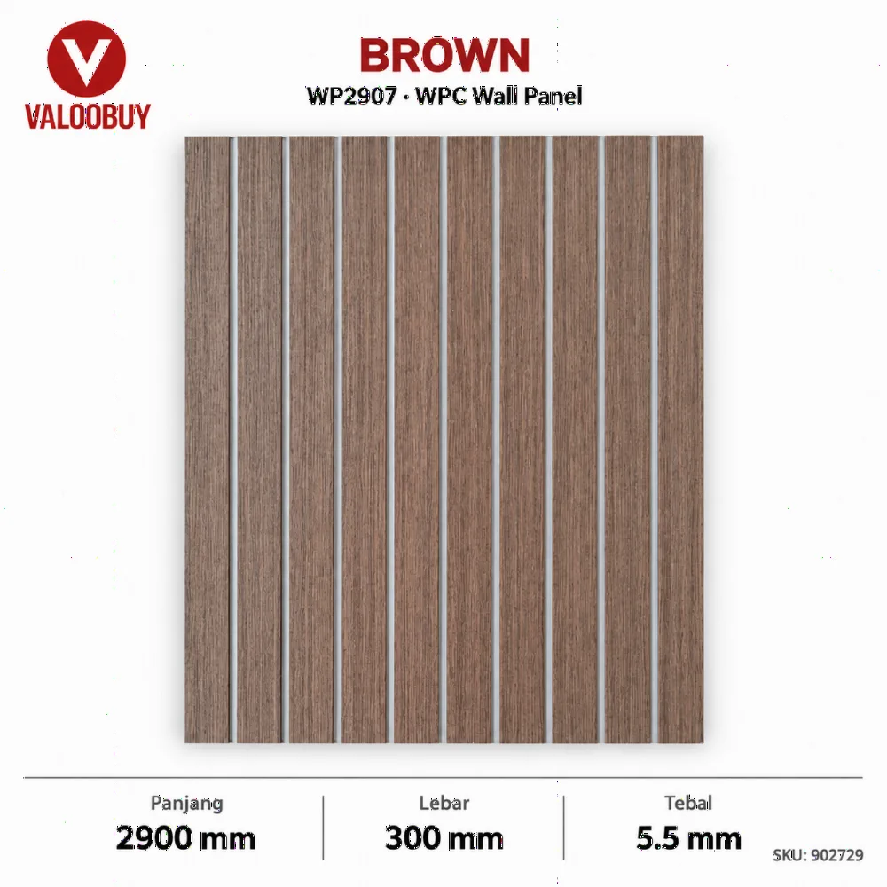 WPC Fluted Panel Dinding Rupa Kayu