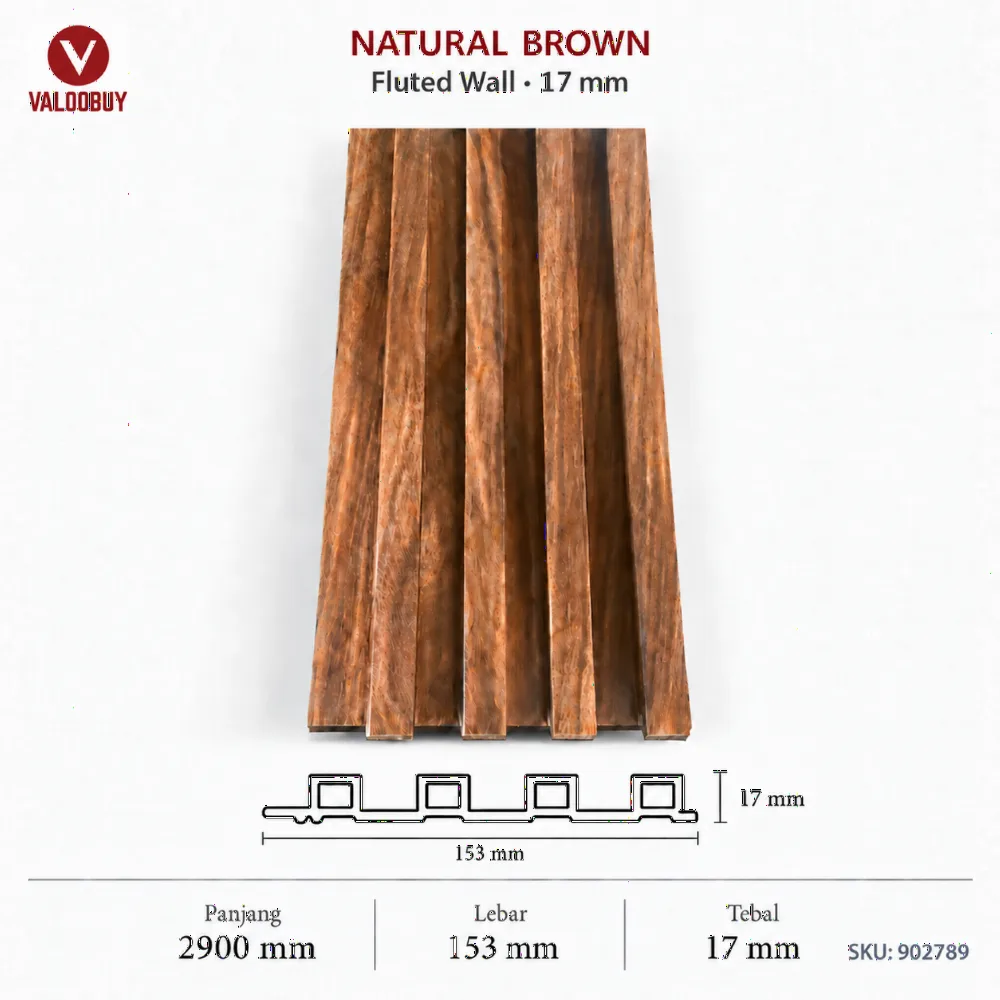 Natural Brown - 17Mm Fluted Wall