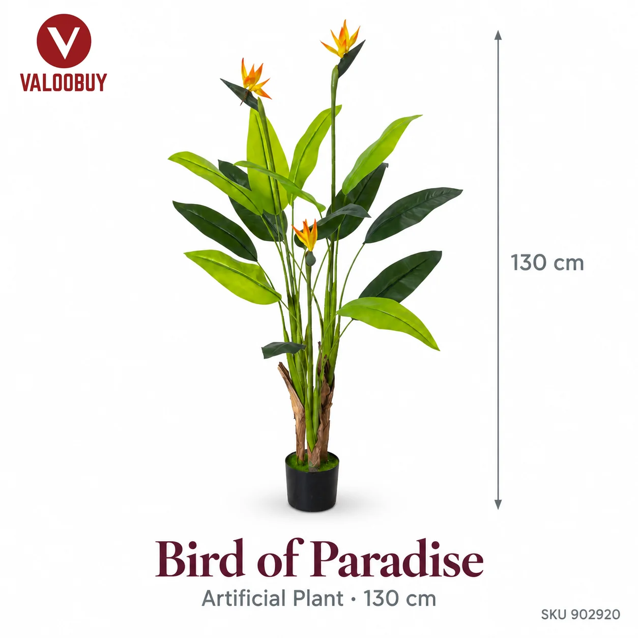 130cm Artificial Bird of Paradise Plant