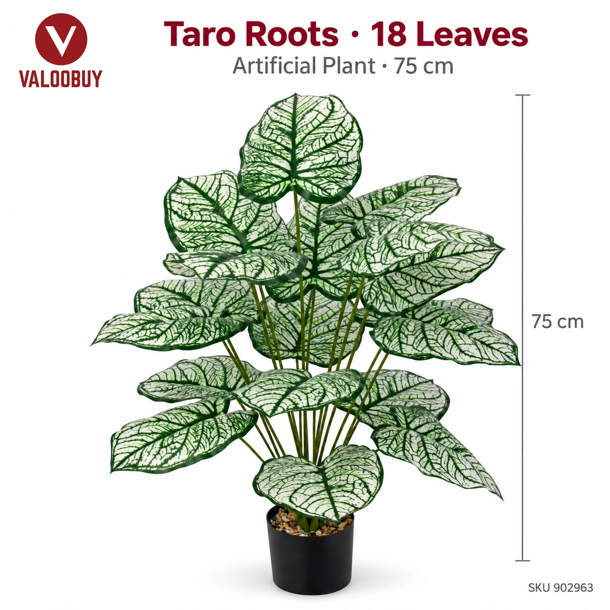 Taro Roots 18 Leaves Artificial Plant