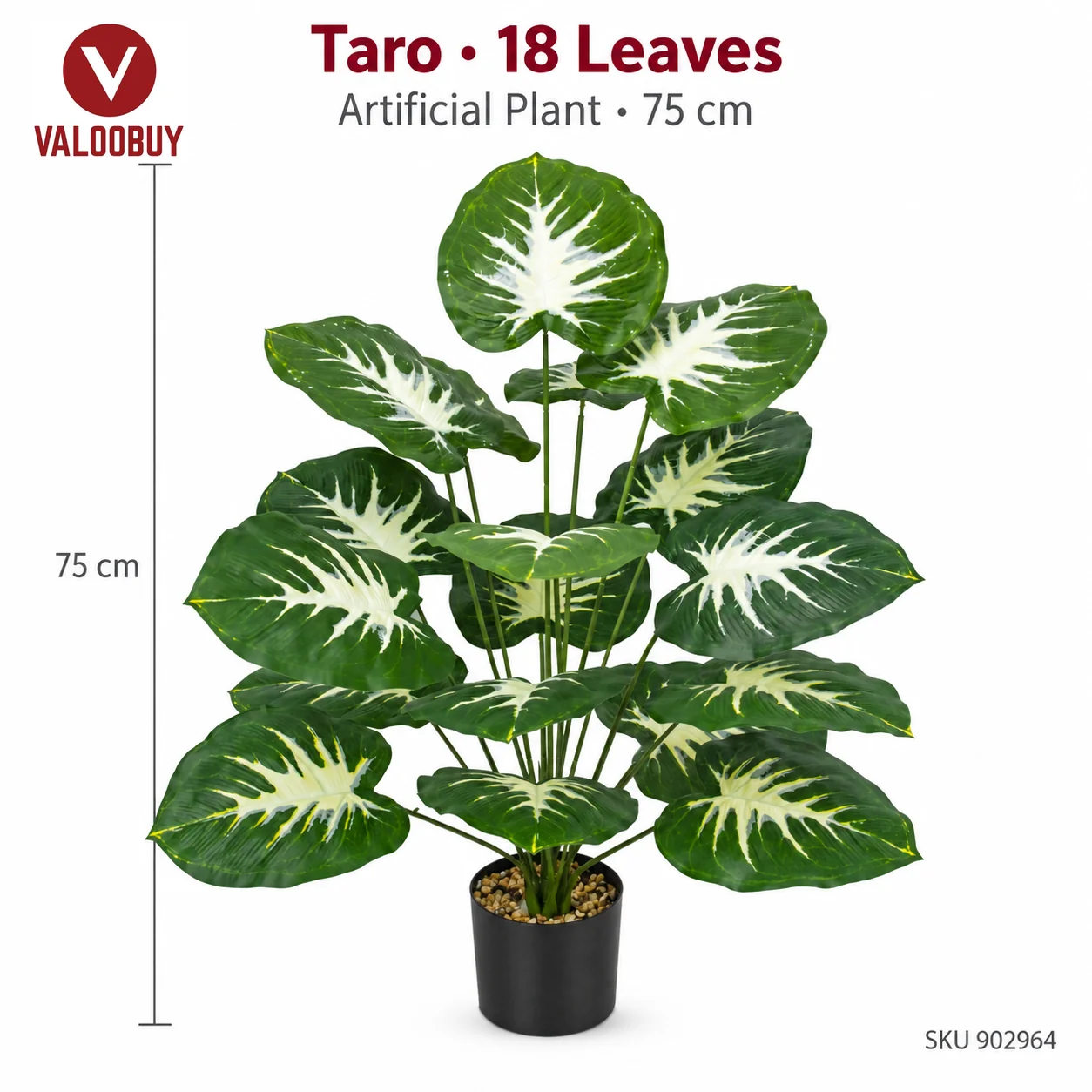 Taro 18 Leaves Artificial Plant