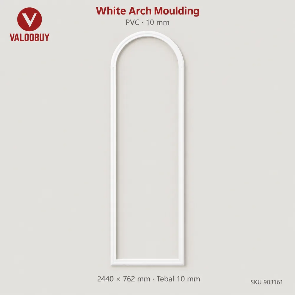 White Arch Moulding PVC Wainscoting