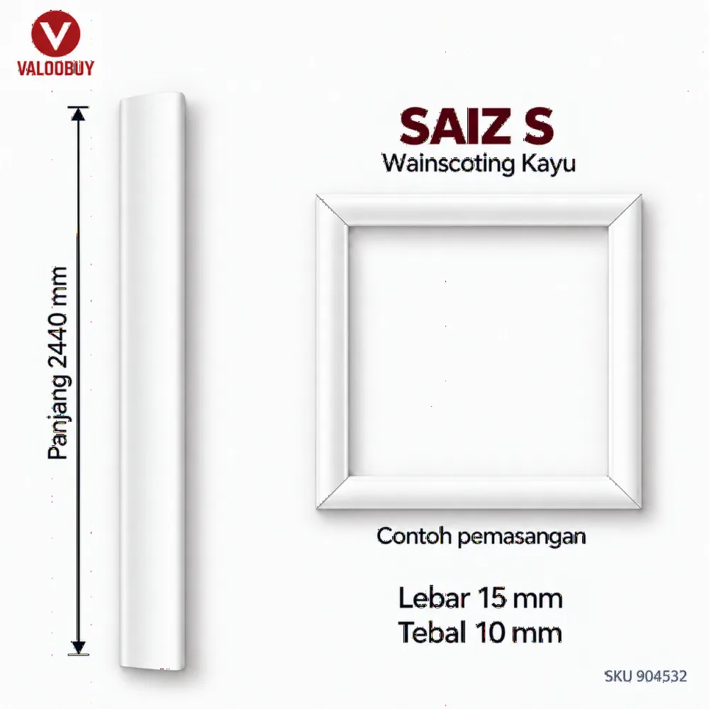 Wainscoting Kayu Bingkai Hiasan Dinding