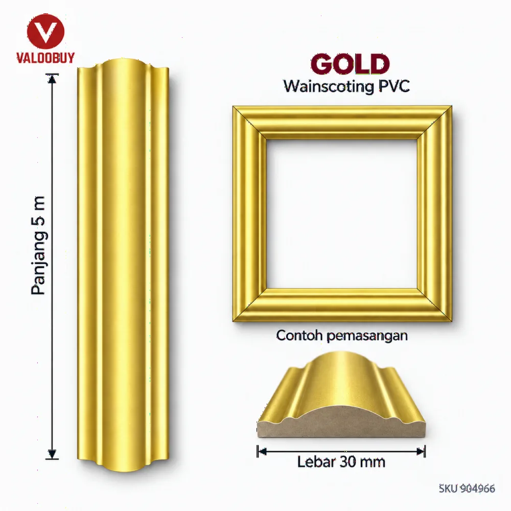 3 cm x 5 m Wainscoting DIY Gulung PVC
