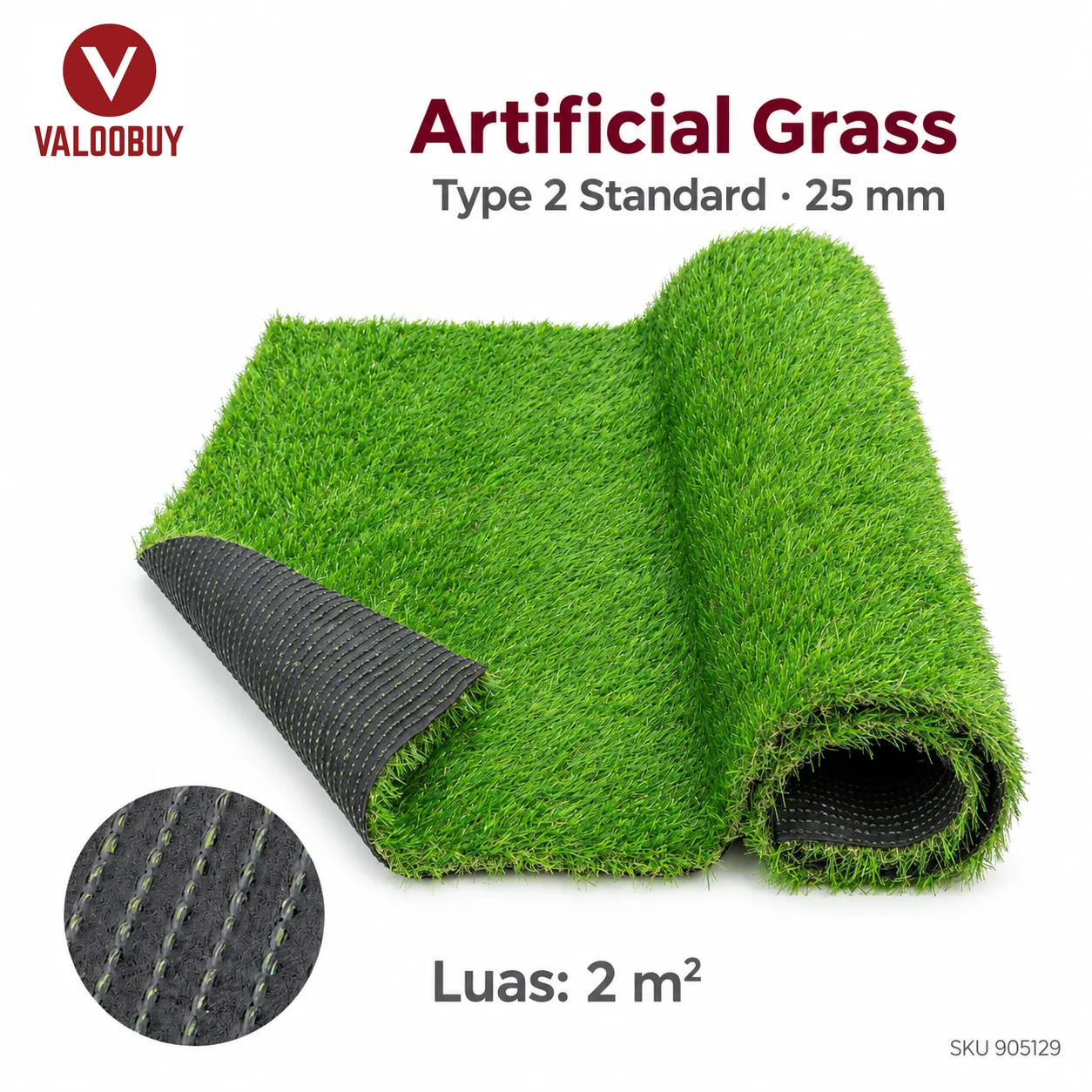 Rumput Artificial 25mm Karpet Rumput Tiruan